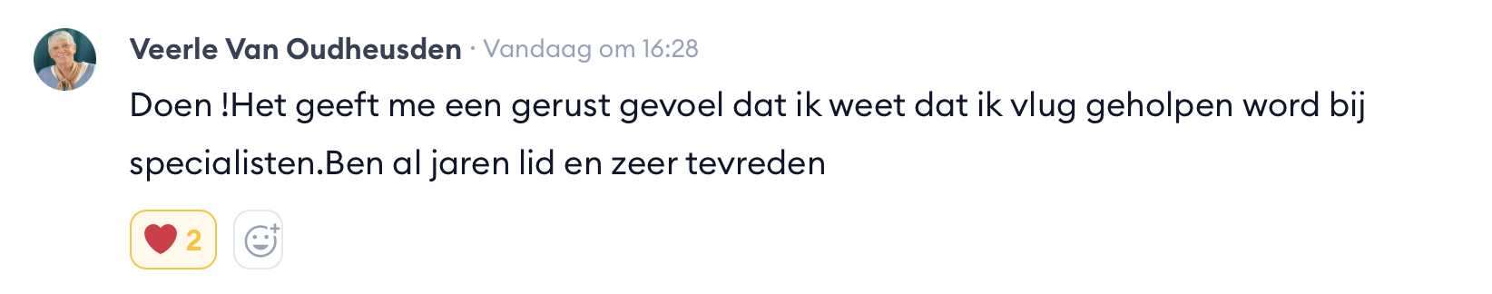 Ervaring van Veerle